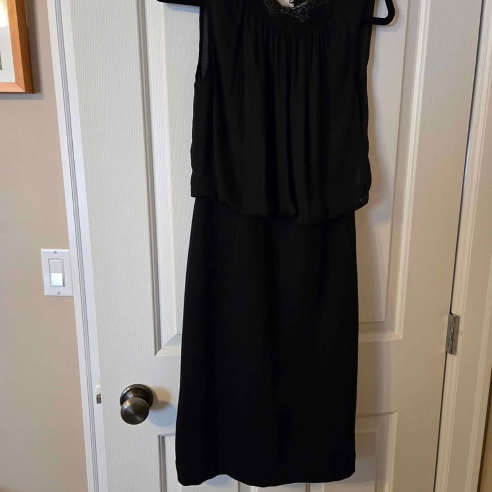 Black Sleeveless Cocktail Dress (Needs Seam Fix)